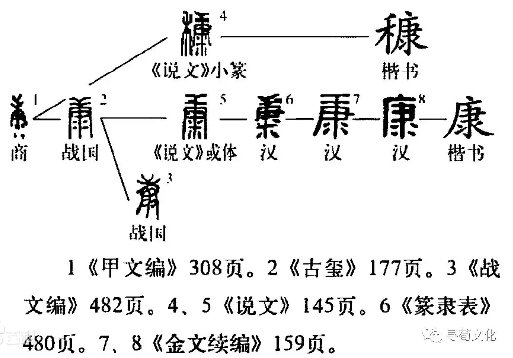 康姓汉字书法演变过程和康氏姓氏起源荀卿庠整理