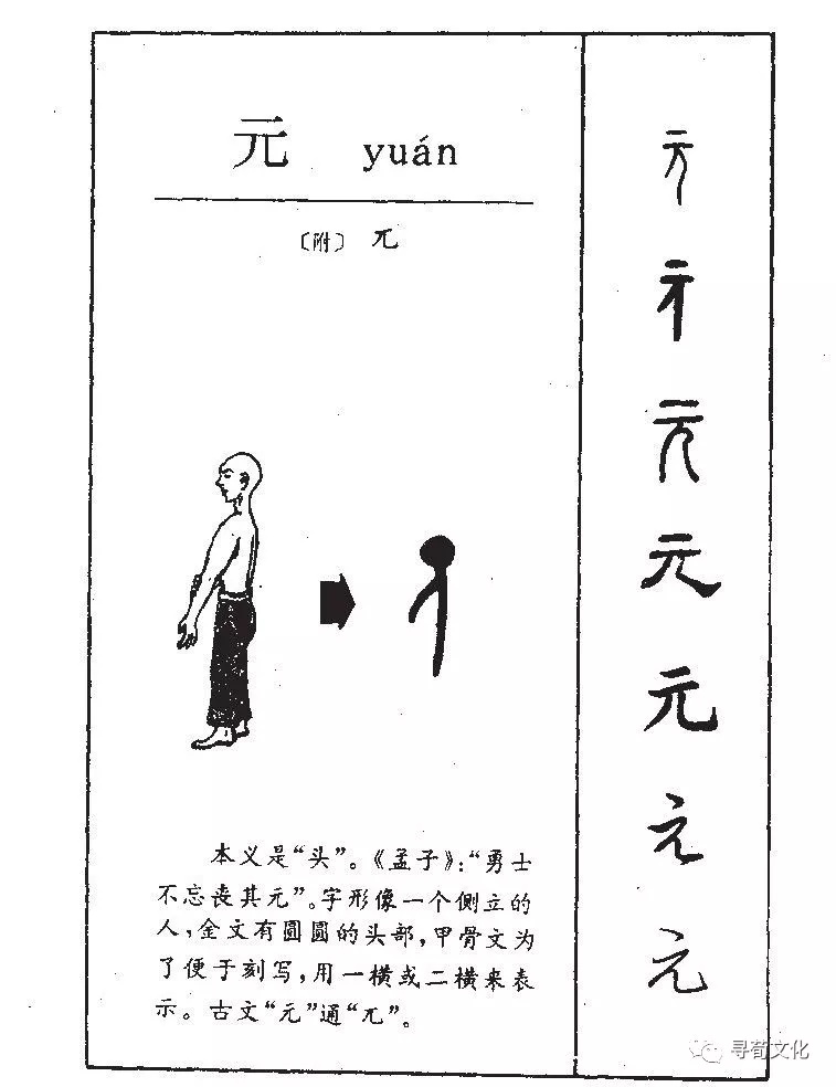 元姓汉字书法演变过程和元氏姓氏起源荀卿庠整理