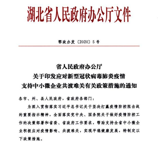 湖北省人民政府办公厅文件