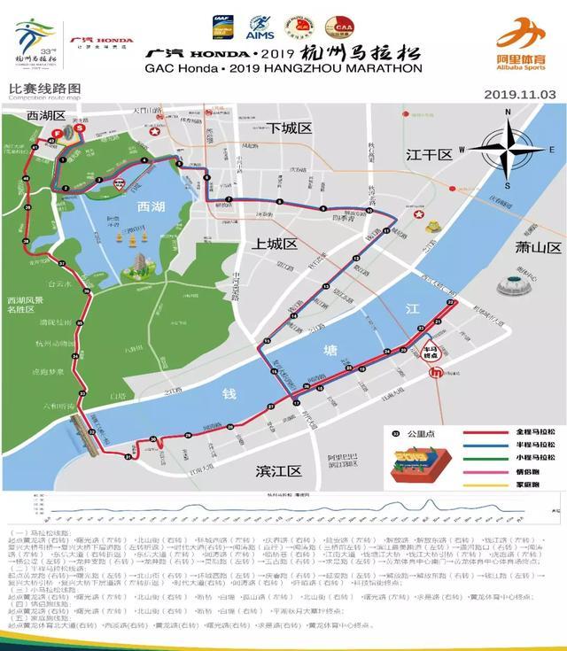 2019杭州马拉松路线图