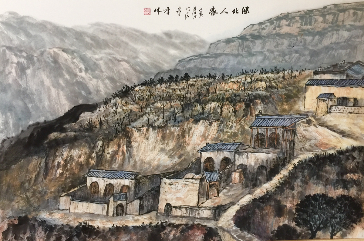 画陕北黄土高原的画家图片