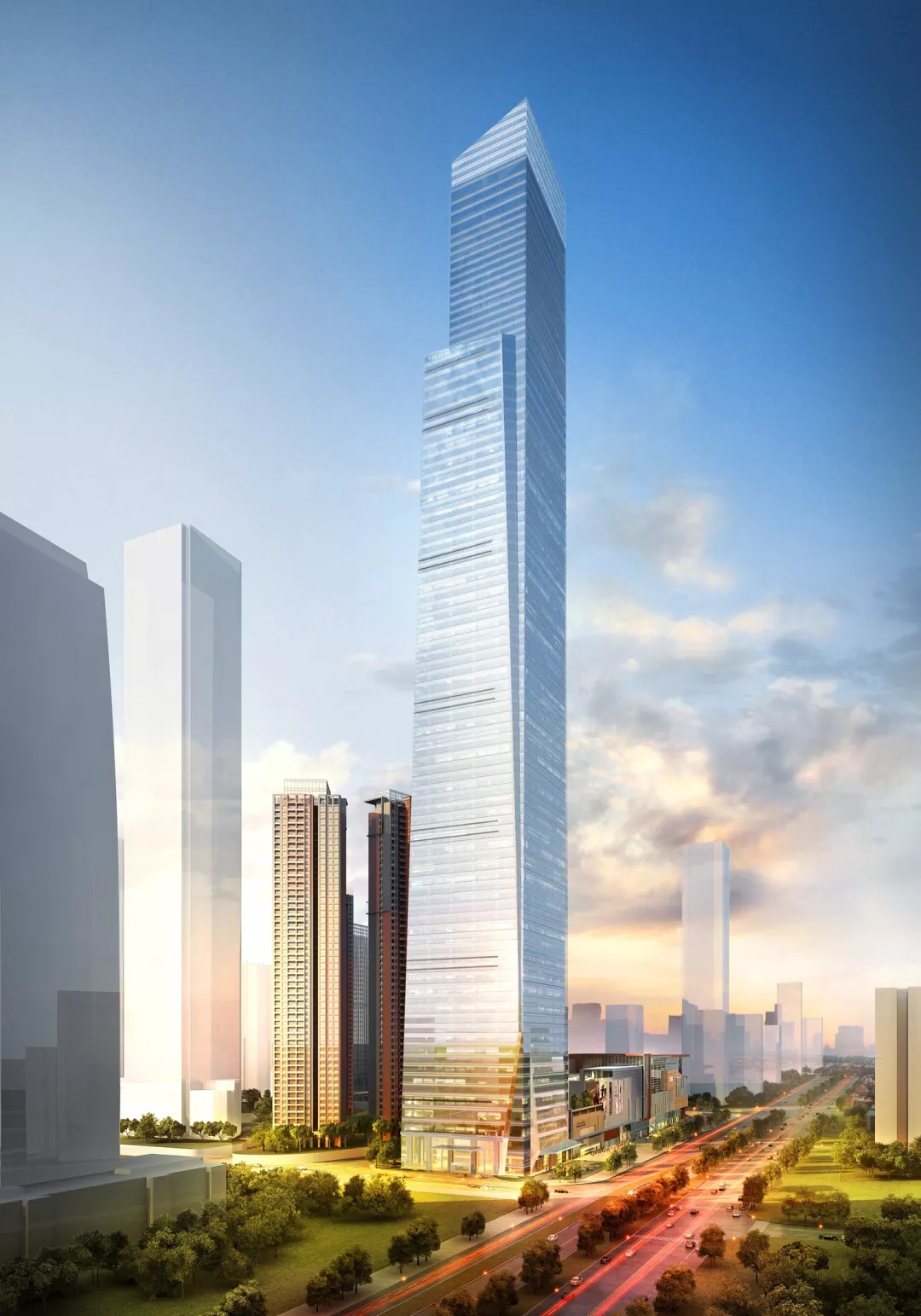 设计共有94层广西在建第一高楼385米埃及新首都中央商务区标志塔在建