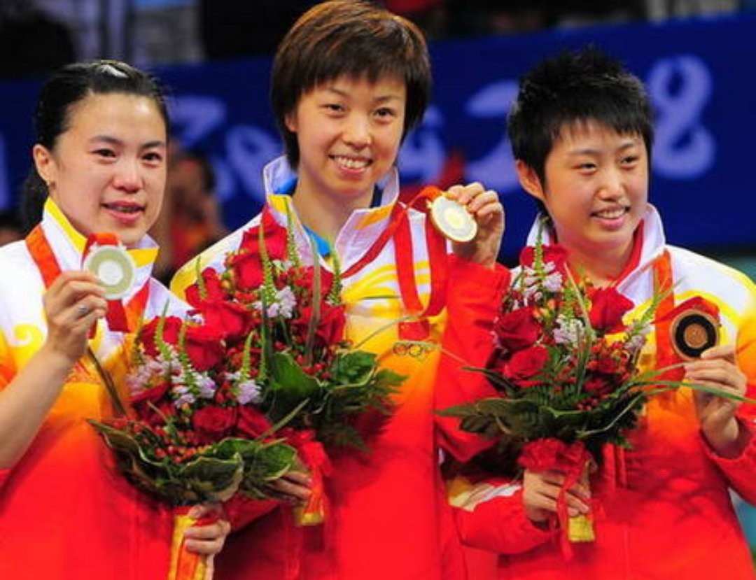 2008年北京奥运会王楠获得单打亚军,团体冠军
