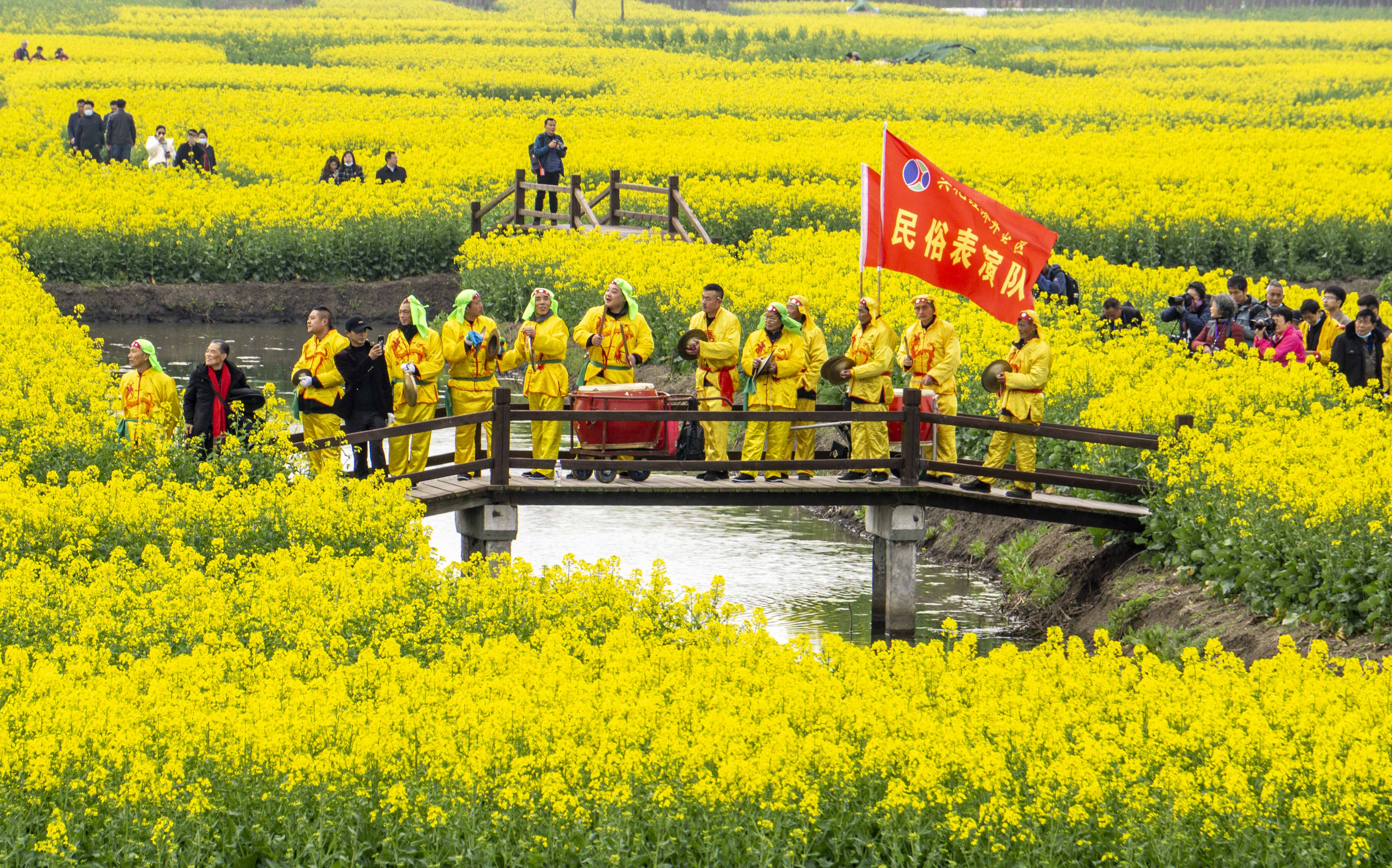 视觉中国江苏兴化春到垛田油菜花开