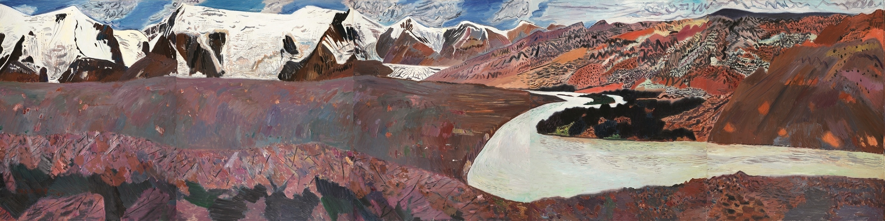 著名画家王克举油画长卷《黄河》亮相长沙，呈现黄河流域生态之美