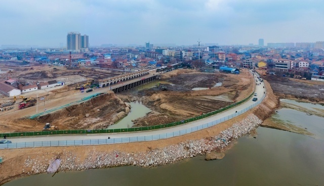 扶沟贾鲁河两岸通路图片