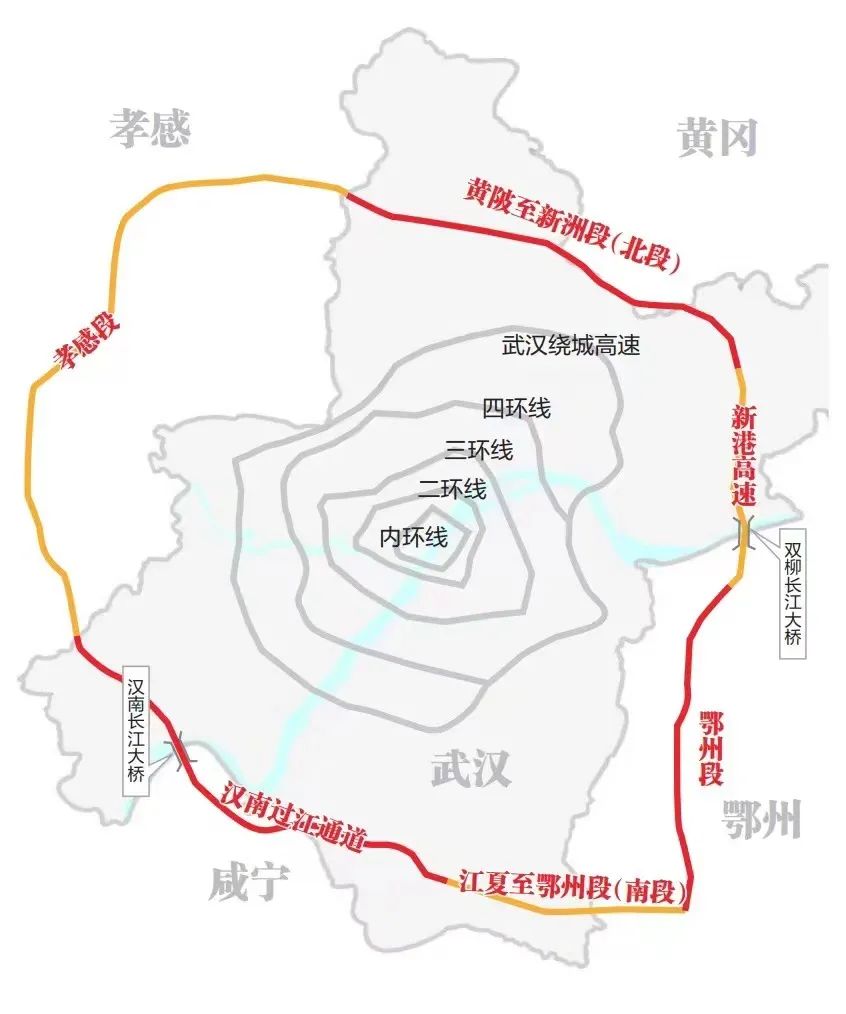 武汉七环线最新规划图图片